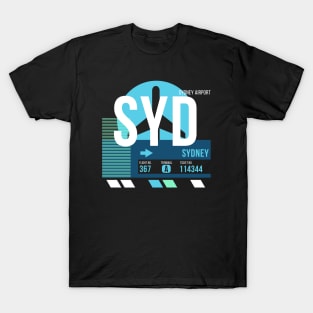 Sydney (SYD) Airport Code Baggage Tag T-Shirt